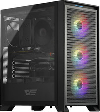ATX Mid-Tower Gaming PC Case, Pre-Installed 3x120mm Fix RGB Fans, with Removable