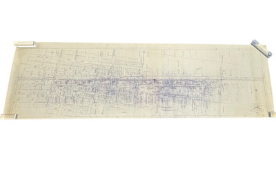 1954 Great Northern Railway Map Quincy Washington WA Blueprint Copy 84'' x 24''
