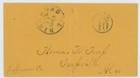 Mr Fancy Cancel CSA STAMPLESS COVER RICHMOND 1861 PIAD 10 IN CIRCLE EX-KAUFMANN