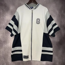 Vintage Georgetown Mens XL Gray Navy NCAA Jersey Style 90s