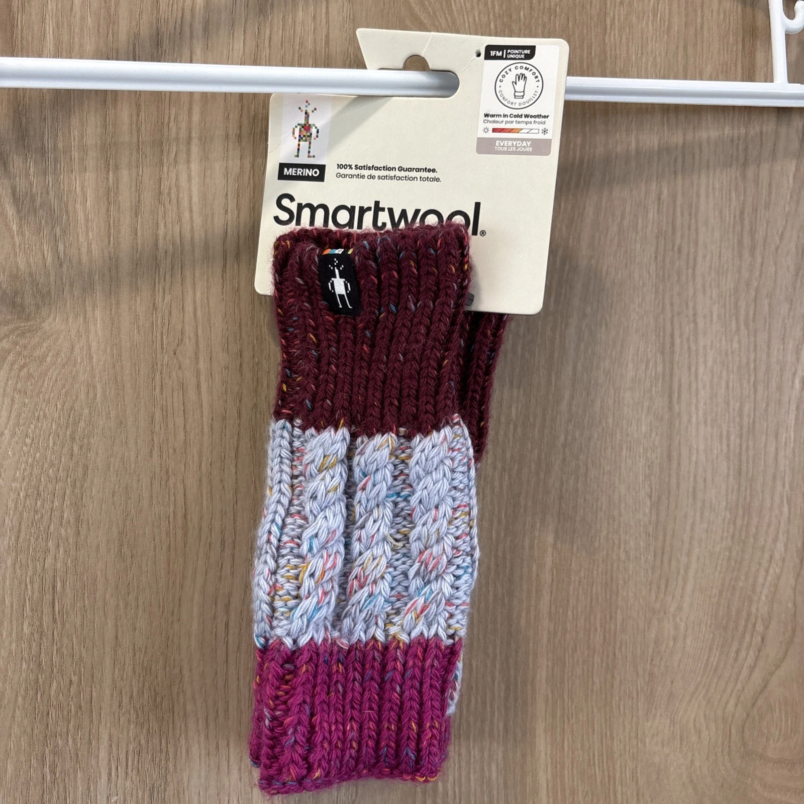 Smartwool Isto Hand Warmer Merino Wool Cable Knit Fingerless Glove NEW