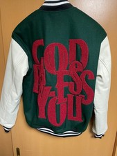 Exle Varsity Jacket S Green Red Unused Slim Fit Baseball Style
