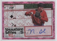2019 Panini Donruss Signature Series Pink Firework Nick Senzel #SS-NS Auto 1n0