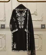 Agha Noor Pure Chiffon Embroidered Suit Shirt And Trouser No Dupatta 