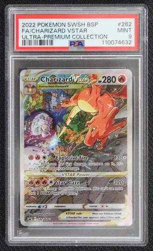 New Listing2022 POKEMON SWSH BLACK STAR PROMO #262 FULL ART/CHARIZARD VSTAR PSA 9
