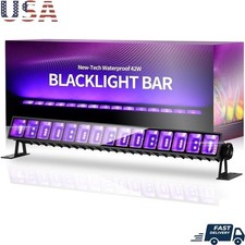 42W LED Black Light Bar Waterproof Adjustable Party Light Fluorescent Glow New