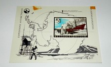1966 Belgium Antartica Expeditions Souvenir Sheet  Mint with Front Hinges