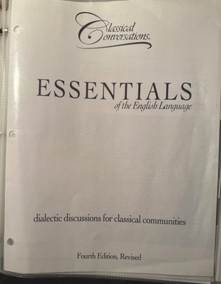 Classical Conversations Essentials English Language 4th Ed  Revised Christian