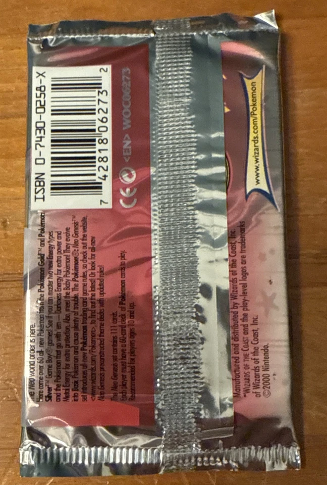 SEALED Neo Genesis Booster Pack Lugia Art WOTC Pokemon TCG vintage 2000 - Image 2 of 3