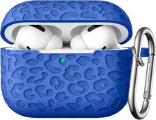 For Airpods Pro 2Nd Generation Case, Leopard Engraved Soft Silicone Skin Cover