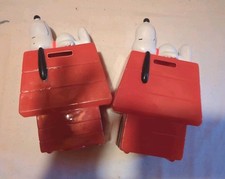 VTG 1968 Peanuts Snoopy 7" Plastic Coin Bank - Red Doghouse Charles Schulz