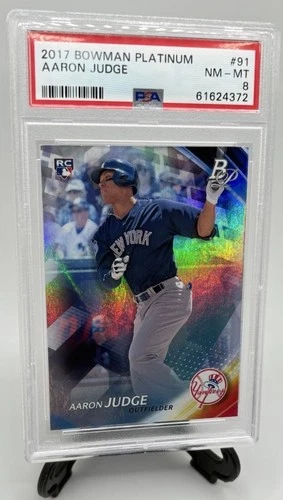 Aaron Judge 2017 Bowman Platinum PSA 8 RC Yankees MVP ROY Rookie Card