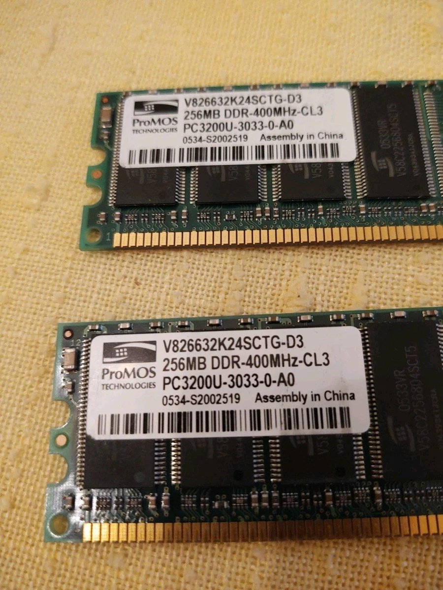 PC-2700 (DDR-333) Bus Speed SDR SDRAM 256 MB Capacity per Module