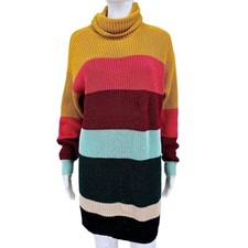 Farm Rio Anthropologie Boldy Striped Sweater Dress XS