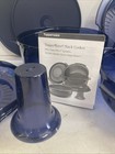 Vintage Tupperware TupperWave Navy Blue 7 Piece Microwave Stack Cooker Set New — photo 2