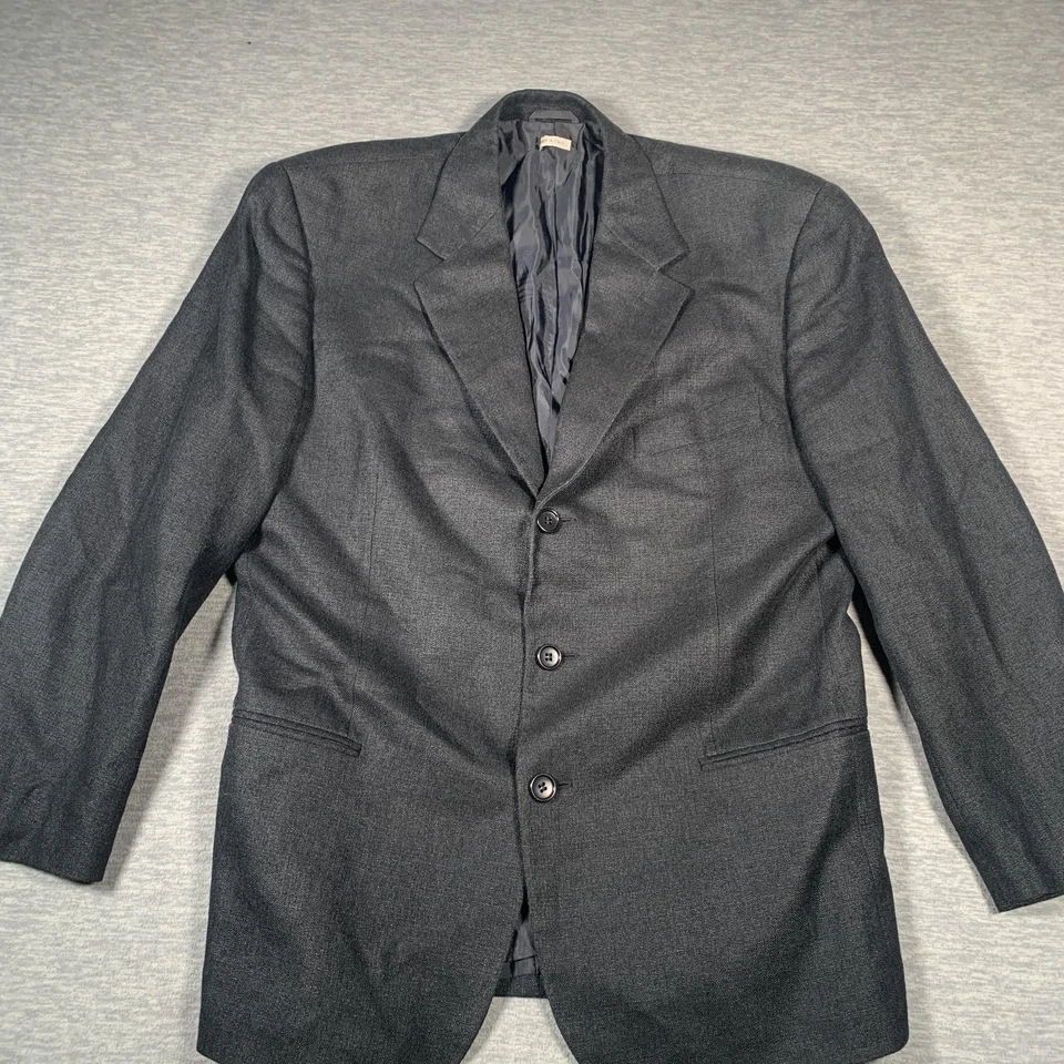 Vestimenta Blazer Sport Coat Mens 42R Charcoal Linen Silk Wool Made in Italy - Image 2 of 4