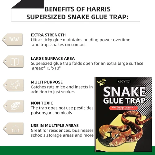 4 Pack 10" x 16" Large Snake Glue Traps with Enhanced Stickiness, Snake Rat Stic image 5