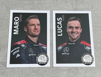 Maro Engel + Lucas Auer Mercedes AMG GT3 2x Autogramm DTM 2025 Winward Landgraf