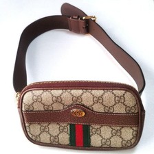 GUCCI GG Supreme Ophidia Crossbody Bag Waist Pouch Leather Authentic