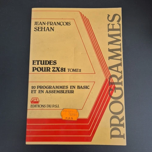 Livre Programme Basic ZX81 Tome 2 PSI Ordinateur Informatique Vintage
