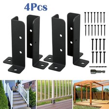 4x Adjustable Deck Post Anchor Base Fence Support For Pergola Railing Brackets