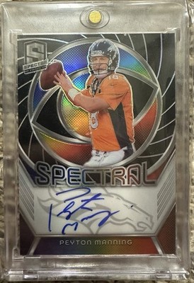2024 Spectra Football Spectral Peyton Manning Auto #18/25 Broncos Jersey Number