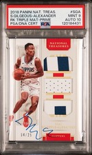 2018 National Treasures Triple Materials Prime Shai Gilgeous-Alexander PSA Auto