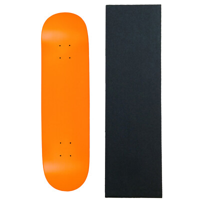 MOOSE Blank Skateboared Deck 7.75'' NEON ORANGE - With Griptape
