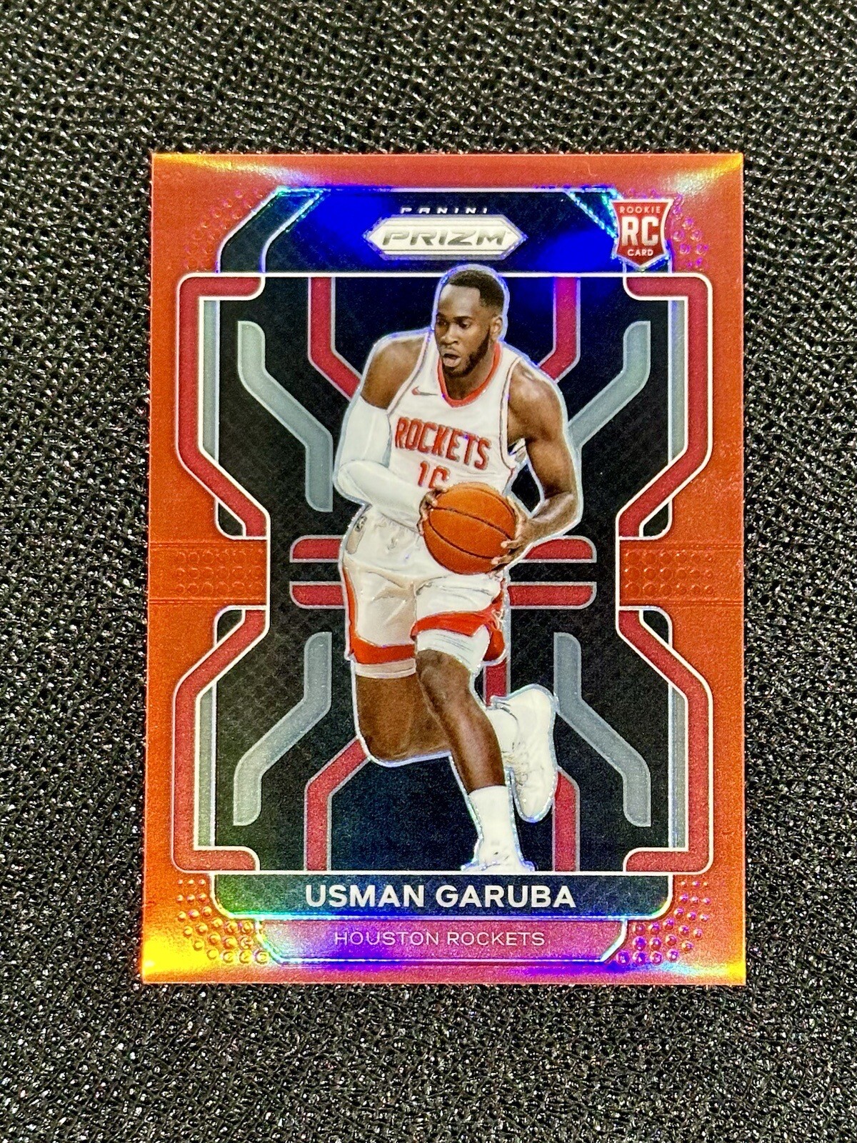 2021-22 Prizm Usman Garuba Red Prizm RC Rookie #321 Houston Rockets # /299 SP 💎