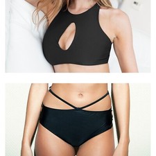 Bikini SET Made in USA New with Tags Thong swimsuit sexy cheeky swimwear Medium