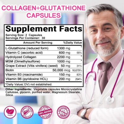 real doctor glutathione daily white Doctor's Best Glutathione + Milk Thistle , 60 Veggie Caps main image 0