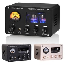 Desktop Headphone Amp HiFi Vacuum Tube Preamp Stereo 4-way Audio Switcher Box