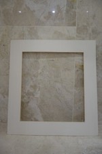 Photo photo monture bord biseauté beige 45 cm x 42 cm neuve