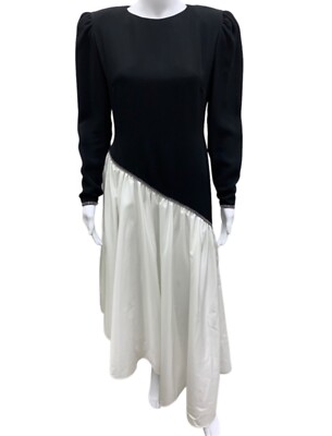 top white bottom black dress Tally Boutique Size Medium Black & White Dress