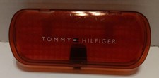 Tommy Hilfiger Red Transparent Clamshell Glasses Case