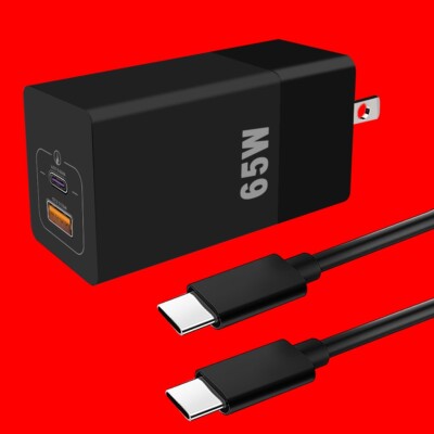 Premium 65W PD QC 3.0 GaN Adapter Cable f Samsung Galaxy S22 SM-S901U CellPhone