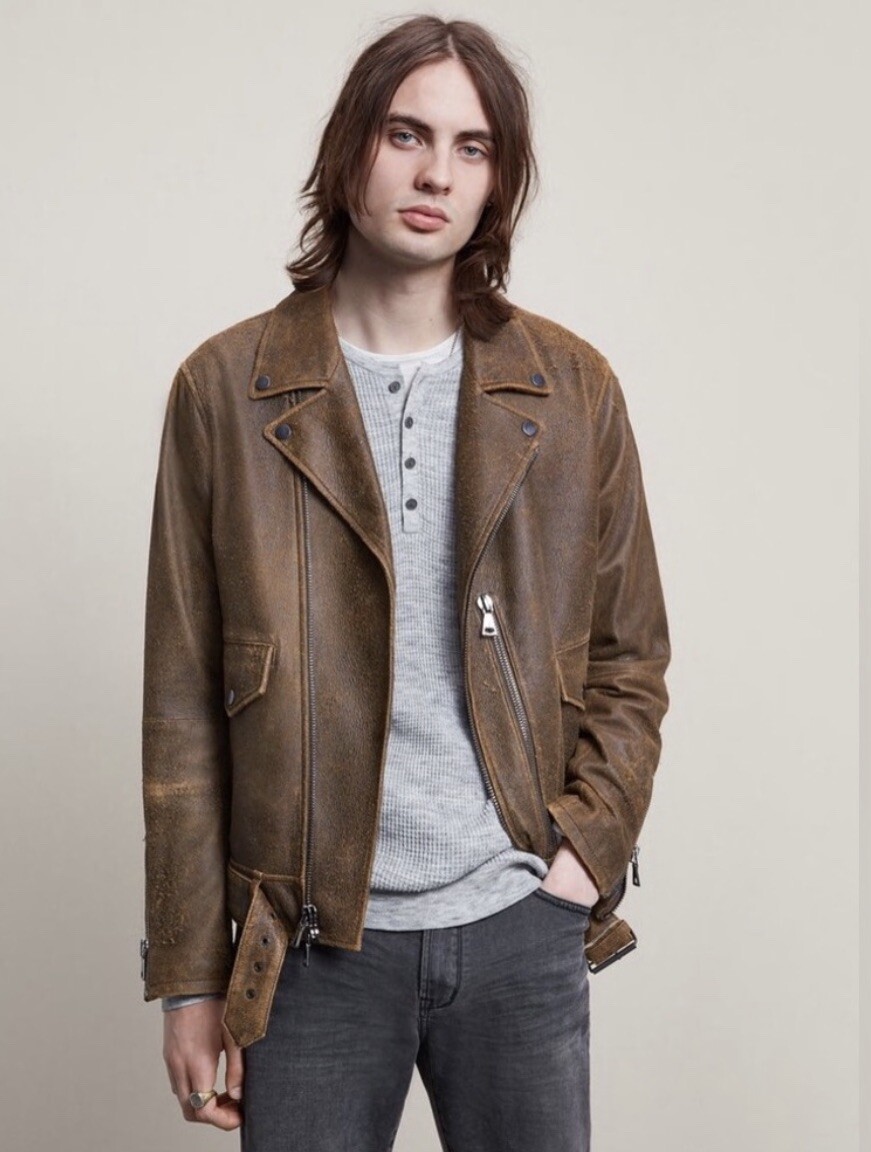 $2498 New John Varvatos Collection Belted Biker Leather Jacket EU  display picture 1