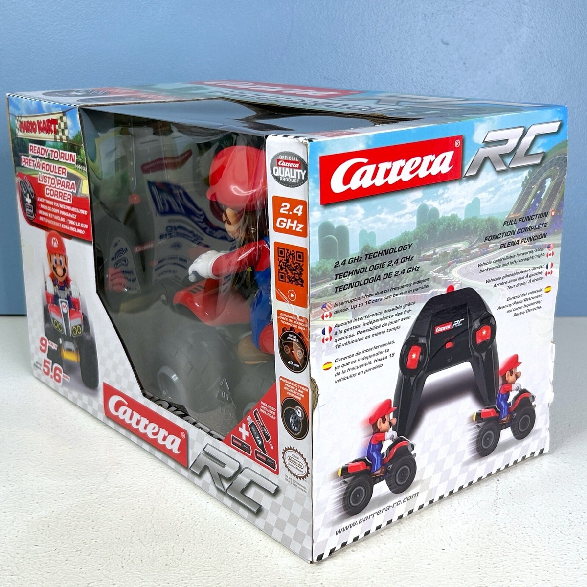 Carrera RC Nintendo Mario Kart 1:20 Scale Remote Control Toy Car QUAD  Wheeler