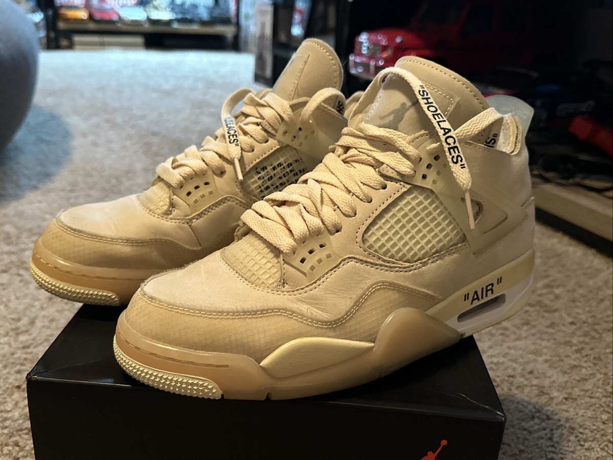 Size 9 - Jordan 4 SP x Off-White Mid Sail W Retro , No Zip Size 9 - Jordan 4 SP x Off-White Mid Sail W Retro , No Zip