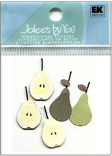 Pears, food, scrapbook 3D embellishment Jolee's by You JJEC017