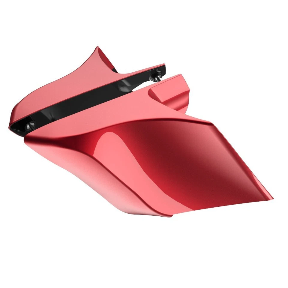 Panel de cubierta lateral extendido Wicked Red CVO para Harley Davidson 2014+ Foto 4 de 4