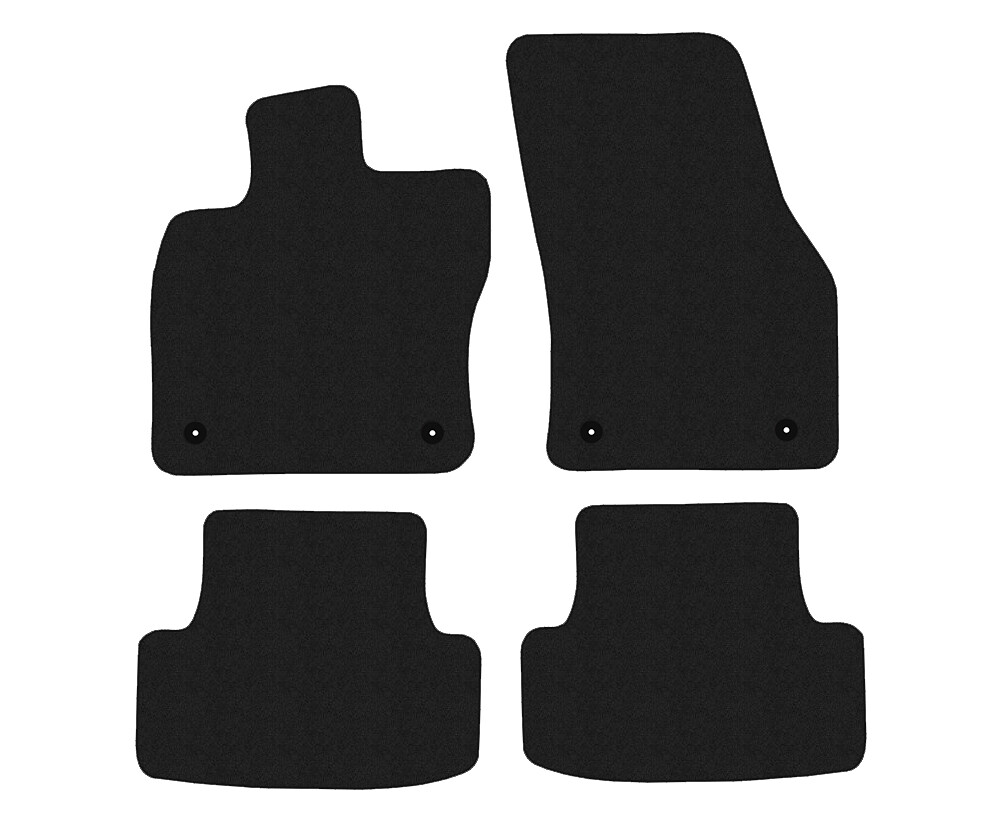 Tapis de sol Seat Ateca cuir noir et velours moquette auto SE02-1