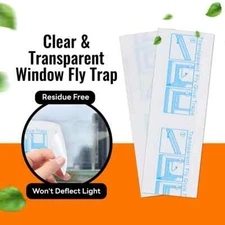 Window Fly Traps 20 Pack Sticky Fly Traps for Indoors, Safe, Transparent