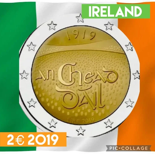 Ireland ?? Coin 2€ Euro 2019 Gaelic language  100y Eireann UNC Chead Gail