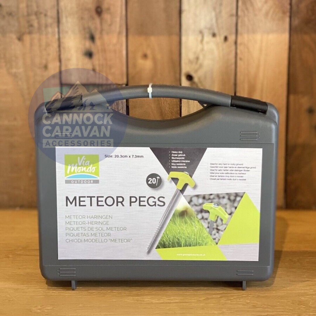 Via Mondo Meteor Pile Driver Tent / Awning Hardstanding Rock Peg Set