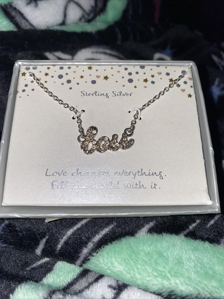 Sterling Silver Necklace Love Pendant Target