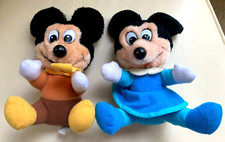 VTG. Disney Mickey's Christmas Carol, Mickey Minnie Mouse Plush Stuffed Toy