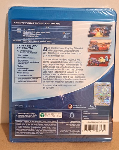 Blu Ray Cars 1 Disney Pixar 2006 Cartone Bambini No Dvd - Foto 2 di 2