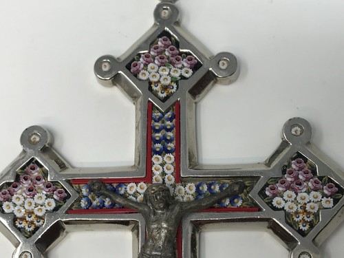 Large Italian Cross with Micromosaic Early 1900 - Picture 3 of 4