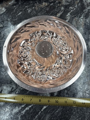 Vintage 5 Cup 1963 Copper Jello Mold Wall Hanging Pan Roses by AHC ST Louis, MO - Picture 4 of 4